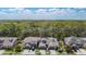 A nice aerial view of several townhomes next to a luscious forest at 8539 Sandpiper Ridge Ave, Tampa, FL 33647