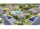 An aerial view of the neighborhood pool and clubhouse at 8539 Sandpiper Ridge Ave, Tampa, FL 33647