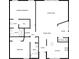 Detailed floor plan showcasing layout of the primary bedroom, living room, kitchen, and bathrooms at 2052 Sheffield Ct, Oldsmar, FL 34677
