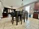 Dining area showcases tile flooring with views to the living area providing an open floorplan great for entertaining at 724 Parker Den Dr, Ruskin, FL 33570