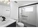 Modern bathroom with a glass-enclosed shower, stylish vanity, and contemporary fixtures at 11200 102Nd Ave # 74, Seminole, FL 33778