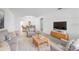 Bright living room featuring contemporary decor, neutral colors, and hardwood floors at 11200 102Nd Ave # 74, Seminole, FL 33778