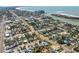 Aerial view of neighborhood and waterfront at 437 79Th Ave, St Pete Beach, FL 33706