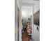Pantry featuring beadboard paneling, built-in shelving, and wood-look flooring at 11144 Summer Star Dr, Riverview, FL 33579
