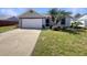 Charming single-story home featuring a two-car garage, well-kept lawn, and tidy landscaping at 3527 65Th Avenue E Cir, Sarasota, FL 34243