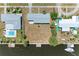 Aerial shot of a waterfront property with a dock and canal access at 149 Roselle Ct, Port Charlotte, FL 33952