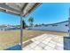 Waterfront backyard with boat dock and beautiful blue water views at 149 Roselle Ct, Port Charlotte, FL 33952