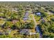 Aerial view of a home nestled among trees in a residential neighborhood at 4313 Appleton Ter, North Port, FL 34286