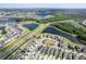 Stunning aerial of the community surrounded by multiple lakes and the greenway at 13001 Pennybrook Dr, Riverview, FL 33579