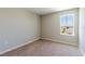 Carpeted bedroom with a large window offering a view of the neighborhood outside at 13001 Pennybrook Dr, Riverview, FL 33579