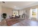 An elegant dining area featuring modern furnishings, soft lighting, and a calming neutral color palette at 13001 Pennybrook Dr, Riverview, FL 33579