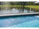 Sparkling blue water of an outdoor pool by the lake at 12654 Oak Hill Way, Parrish, FL 34219