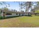 Spacious backyard showcases the home's clean lines and well-maintained landscaping at 3634 Apfel Rd, Wesley Chapel, FL 33543