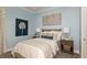 Cozy bedroom with a soft color palette, decorative art, and comfortable furnishings at 6243 Plateau Ct, Bradenton, FL 34203
