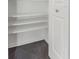 Organized closet with multiple shelves providing ample storage at 13794 Marseilles Ct, Clearwater, FL 33762