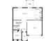 First-floor floor plan featuring a large great room, kitchen, bedroom, bathroom, porch, and a two-car garage at 37630 Mackenzie Dr, Zephyrhills, FL 33540