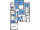 Layout of a new home with a two-car garage, front entry, covered lanai, and four bedrooms at 5013 Sea Branch Ave, Apollo Beach, FL 33572