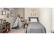 This bedroom includes a single bed and playful camping-themed decor at 2349 Broadpoint Dr, Punta Gorda, FL 33983