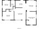 Detailed floor plan showing layout and dimensions, including bedrooms, living areas, kitchen, and bathroom at 2500 Erie S St, St Petersburg, FL 33712