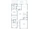 Detailed floor plan showcasing the layout with the bedrooms, kitchen, and garage at 25575 Calusa Dr, Punta Gorda, FL 33955