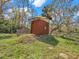 Quaint backyard chicken coop, a delightful addition for fresh eggs and sustainable living at 8123 Double Branch Rd # 1, Tampa, FL 33635