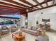 Bright living room featuring modern furnishings and unique ceiling design at 513 Flamingo Dr, Apollo Beach, FL 33572
