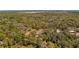 Expansive aerial view shows the property's vast land and dense tree coverage within a defined boundary at 18218 Railroad Rd, Spring Hill, FL 34610
