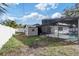 Backyard view of pool with storage shed at 4907 21St W Ave, Bradenton, FL 34209