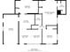 Detailed floor plan showcasing the layout of a 1040 sq ft home at 4129 Highland Loop, New Port Richey, FL 34652