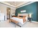 Large main bedroom features a decorative wall and a view to the closet at 1570 Oakford Rd, Sarasota, FL 34240