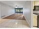 View of an empty living room featuring neutral colors and a ceiling fan at 612 Bird Bay S Dr # 113, Venice, FL 34285
