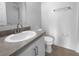 Clean bathroom featuring a modern sink with vanity and toilet at 8869 White Sage Loop, Lakewood Ranch, FL 34202