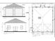 Blueprint elevations and floor plan for a two-car garage with an unfinished interior and shingle roof at 3215 Peace River Dr, Punta Gorda, FL 33983
