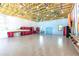 A large garage features abundant storage, epoxy flooring, and a modern, open design at 3215 Peace River Dr, Punta Gorda, FL 33983