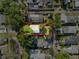 Aerial view showcases property nestled among lush greenery and neighboring homes at 1121 49Th Ave N, St Petersburg, FL 33703