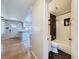 Stylish bathroom with white subway tile, black accents, and modern fixtures at 1121 49Th Ave N, St Petersburg, FL 33703