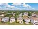 Wide aerial view showcasing homes with lush landscaping and community setting, highlighting the neighborhood's suburban charm at 19648 Timberbluff Dr, Land O Lakes, FL 34638