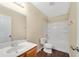 Full bathroom showcases tub, shower, and vanity sink at 19648 Timberbluff Dr, Land O Lakes, FL 34638