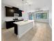 Modern kitchen with a quartz island, stainless steel appliances, and stylish pendant lighting at 1998 Milkweed Trce, Lutz, FL 33558