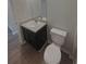 Modern bathroom features stylish vanity and flooring at 27118 Fernery Ave, Brooksville, FL 34602