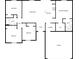 Detailed floor plan showcasing the layout of the bedrooms, bathrooms, living spaces, and garage at 27118 Fernery Ave, Brooksville, FL 34602