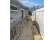 Exterior shot of home featuring a walkway between the home and privacy fence at 1404 Rosewood Ave, Dunedin, FL 34698