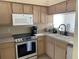 Kitchen with stainless steel oven and modern appliances at 1210 Etchfield Cir, Brandon, FL 33511