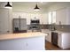 Modern kitchen featuring white cabinets, quartz countertops, and stainless appliances at 3092 Crowder St, Port Charlotte, FL 33980