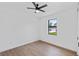 Bedroom featuring a ceiling fan and a window that provides natural light at 2805 Anniston Rd, North Port, FL 34288