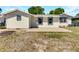 Backyard featuring a patio area, partially xeriscaped for easy maintenance and clean exterior paint at 1115 31St W St, Bradenton, FL 34205