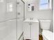 Bright bathroom featuring a shower, white vanity, and modern fixtures at 1115 31St W St, Bradenton, FL 34205