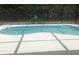Beautiful in-ground pool with white concrete surround and screened enclosure at 201 Chardin Dr, Nokomis, FL 34275