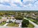 Aerial view of a neighborhood with tree-lined streets, showcasing the community's charm at 2436 Deer Trail Ln, Spring Hill, FL 34606