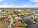 Stunning aerial view of waterfront homes and golf course in a picturesque community at 3629 Licata Ct, Punta Gorda, FL 33950